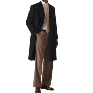 Marchesani Italian Wool and Cashmere Coat Black Size 46